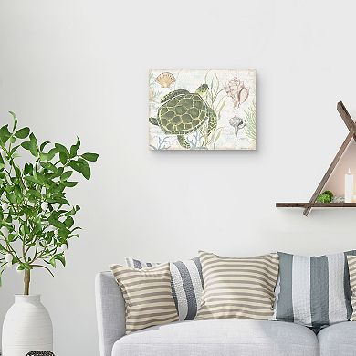 Masterpiece Shoreline Turtle by Susan Winget Canvas Art