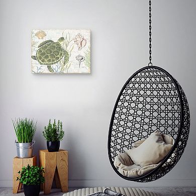 Masterpiece Shoreline Turtle by Susan Winget Canvas Art