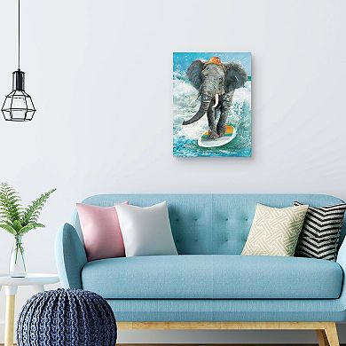 Masterpiece Surfing Safari by Studio Arts Canvas Art