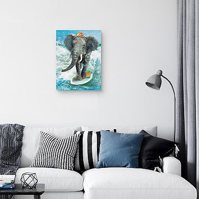 Masterpiece Surfing Safari by Studio Arts Canvas Art