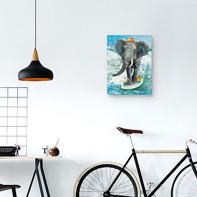 Masterpiece Surfing Safari by Studio Arts Canvas Art