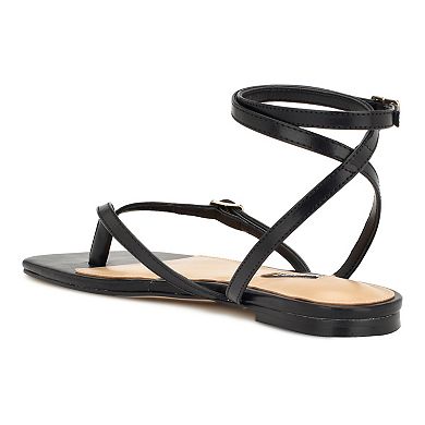 Nine West Women's Nelson Ankle Wrap Flat Sandals