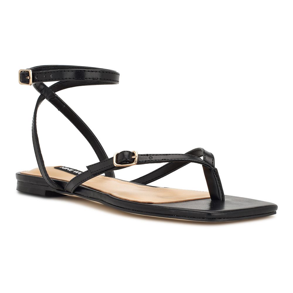 Nine West Women's Waren Ankle Wrap Flat Sandals Women's sold Shoes