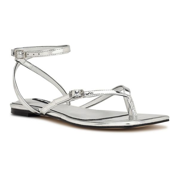 Nine West Women's Nelson Ankle Wrap Flat Sandals