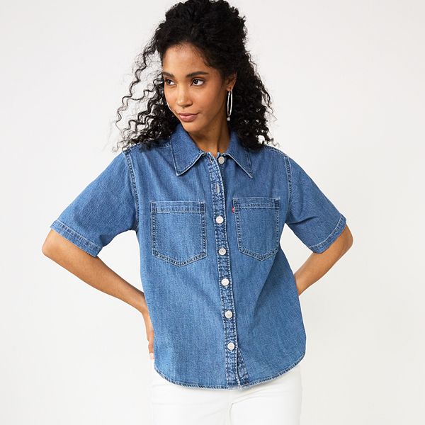 Levi's chambray deals shirt women's