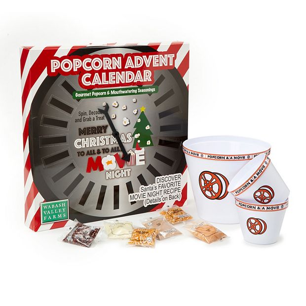 Wabash Valley Farms Seasons Greetings Popcorn Advent Calendar & Bowl Set