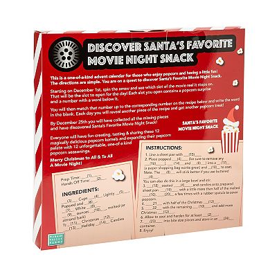 Wabash Valley Farms Santa’s Secret Snack Spin & Decode Popcorn Advent Calendar