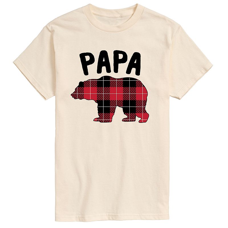 Men's Papa Bear Shirt Grandpa T Shirt Bear Cubs Family TShirt Clan