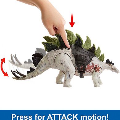 Mattel Jurassic World Dominion Dinosaur Toy Gigantic Trackers Stegosaurus