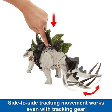 Mattel Jurassic World Dominion Dinosaur Toy Gigantic Trackers Stegosaurus