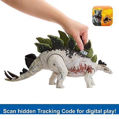 Mattel Jurassic World Dominion Dinosaur Toy Gigantic Trackers Stegosaurus