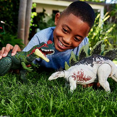 Mattel Jurassic World Dominion Dinosaur Toy Gigantic Trackers Stegosaurus