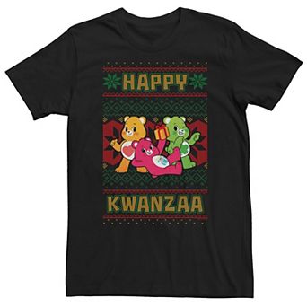 Big & Tall Care Bears Happy Kwanzaa Gift Box Tee