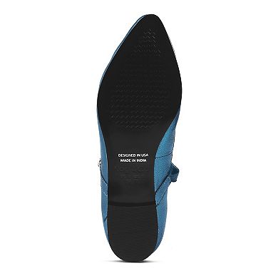 Rag & Co Alverno Women's Leather Mary Jane Flats