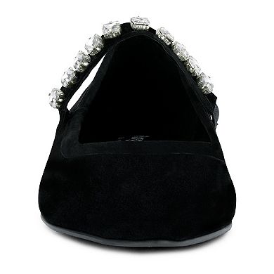 Rag & Co Assisi Women's Suede Mary Jane Ballet Flats