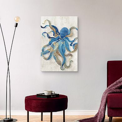 Masterpiece Blue Octopus by Aimee Wilson Canvas Print