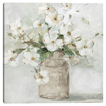 Masterpiece Spring Cottage Blooms I by Sally Swatland Canvas Print