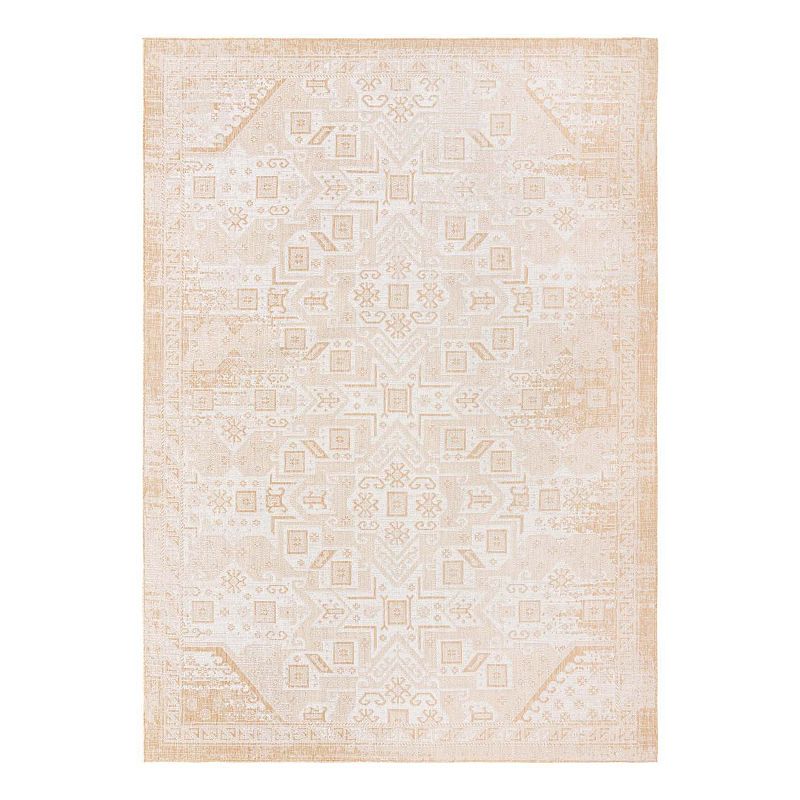 Unique Loom Coba Outdoor Tribal Rug, Beig/Green, 10X14 Ft