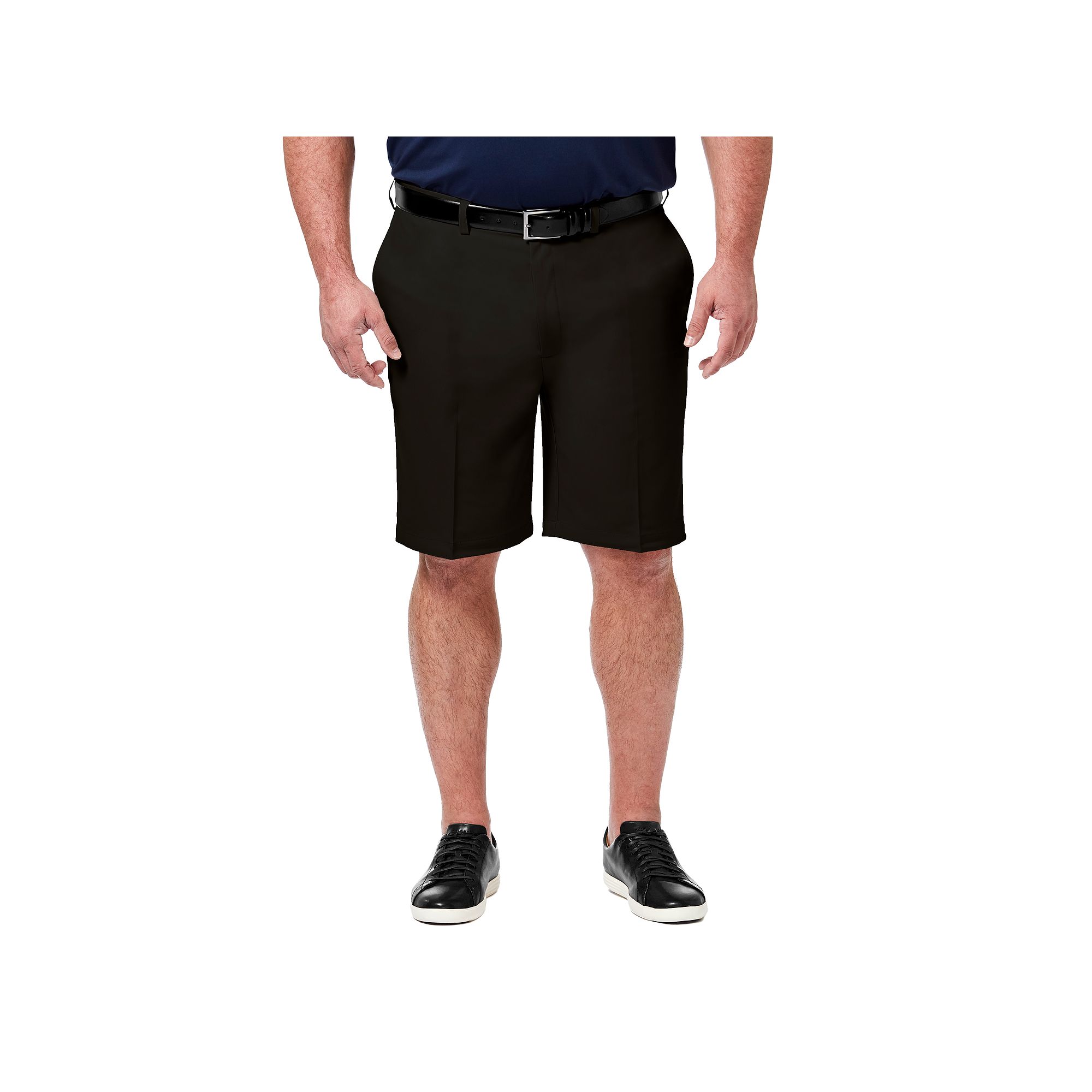 Big & Tall Haggar Cool 18 Flat-Front Pro Shorts, Mens, Size: 44, Black