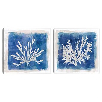 Masterpiece Coastal Washes Shell III and Coastal Washes Shell IV by Carol Robinson Canvas Prints