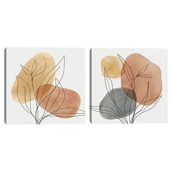 Masterpiece Desert Lines I & Desert Lines II by Carol Robinson Canvas Prints