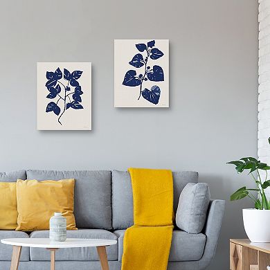 Masterpiece Indigo Botanical I & Indigo Botanical II by Stellar Design Studio Canvas Prints