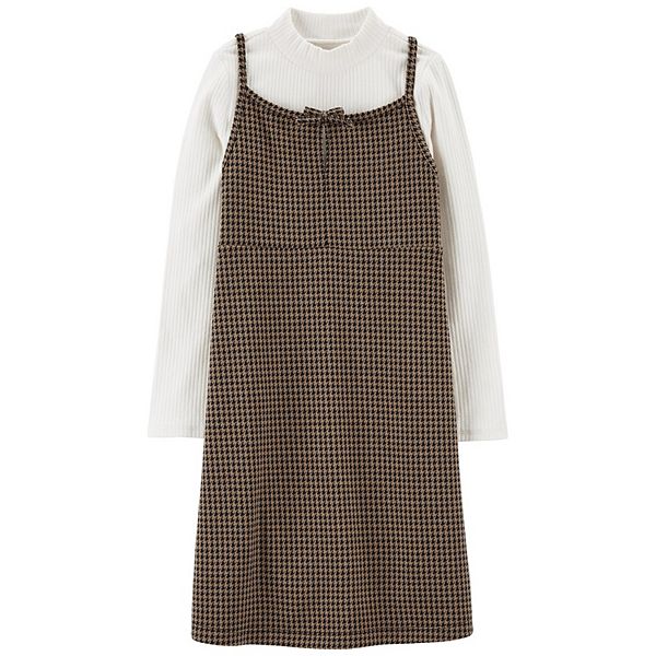 Girls 4-14 Carter's Mockneck Top & Houndstooth Dress Set