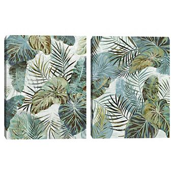 Masterpiece Palm Play I & Palm Play II by Studio Arts Canvas Prints