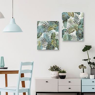 Masterpiece Palm Play I & Palm Play II by Studio Arts Canvas Prints
