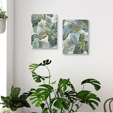 Masterpiece Palm Play I & Palm Play II by Studio Arts Canvas Prints