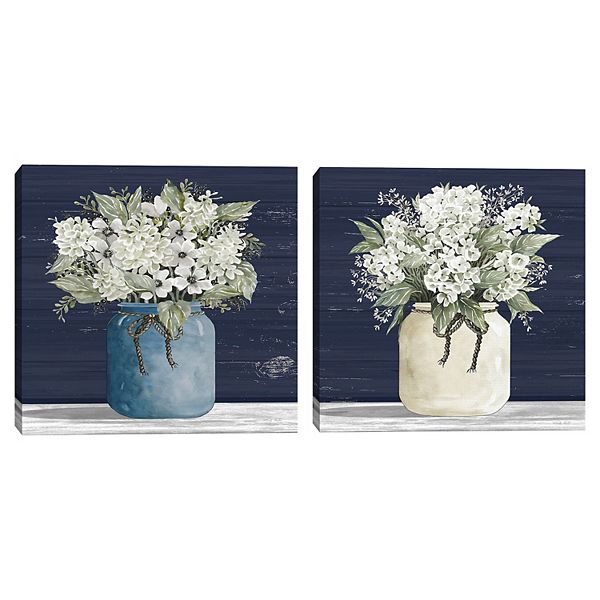 Master Piece White Flowers I & White Flowers II by Artist Cindy Jacobs ...