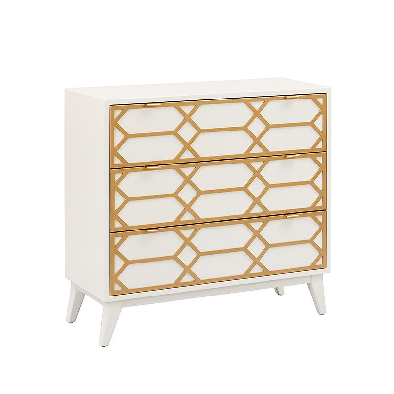 Madison Park Gabrielle 3-Drawer Accent Cabinet, White