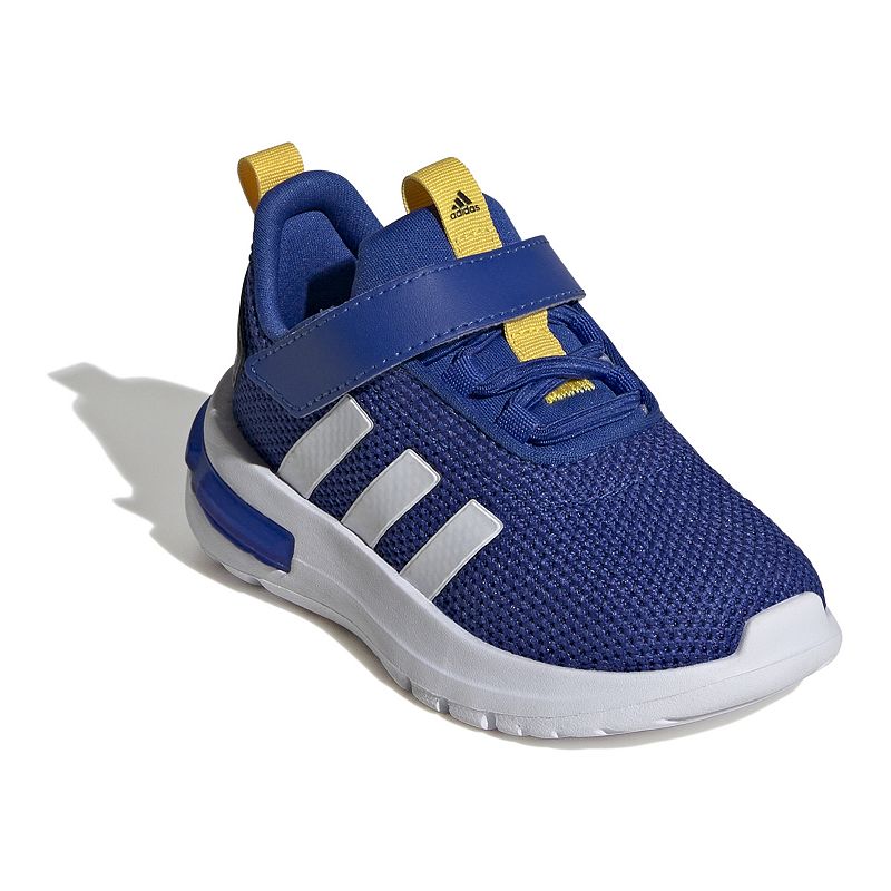 Toddler adidas Racer TR23 Lifestyle Running Shoes, Toddler Boy's, Size: 4 T, Blue White Yellow