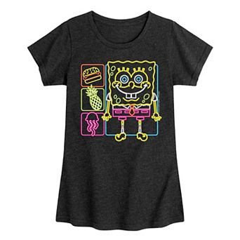Girls 7-16 SpongeBob SquarePants Neon Graphic Tee
