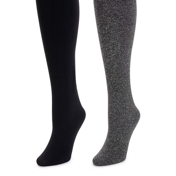 Stems Fleece Lined Thermal Tights in Black