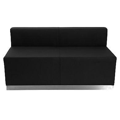 Emma and Oliver Black LeatherSoft Reception Configuration, 4 Pieces