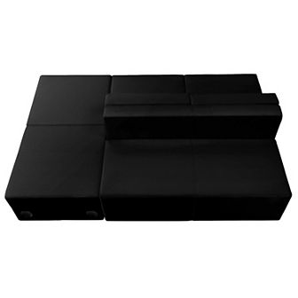 Emma and Oliver Black LeatherSoft Reception Configuration, 4 pc