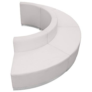 Emma and Oliver White LeatherSoft Reception Configuration, 4 Pieces