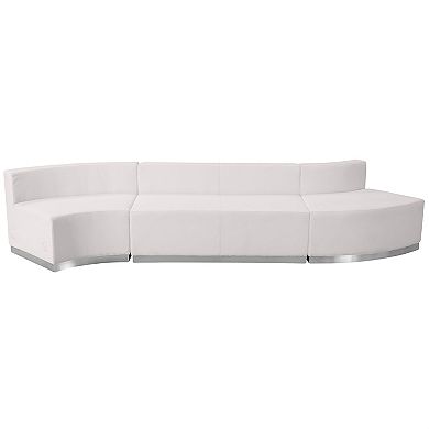 Emma and Oliver White LeatherSoft Reception Configuration, 3 Pieces