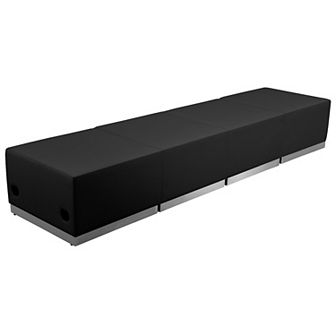 Emma and Oliver Black LeatherSoft Reception Configuration, 4 pc