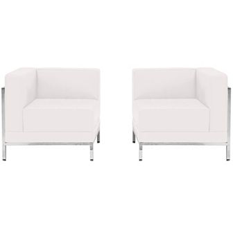 Emma and Oliver Black LeatherSoft 2 pc Corner Chair Set