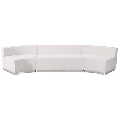 Emma and Oliver Black LeatherSoft Reception Configuration, 3 Pieces