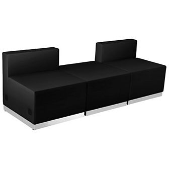Emma and Oliver Black LeatherSoft Reception Configuration, 3 pc