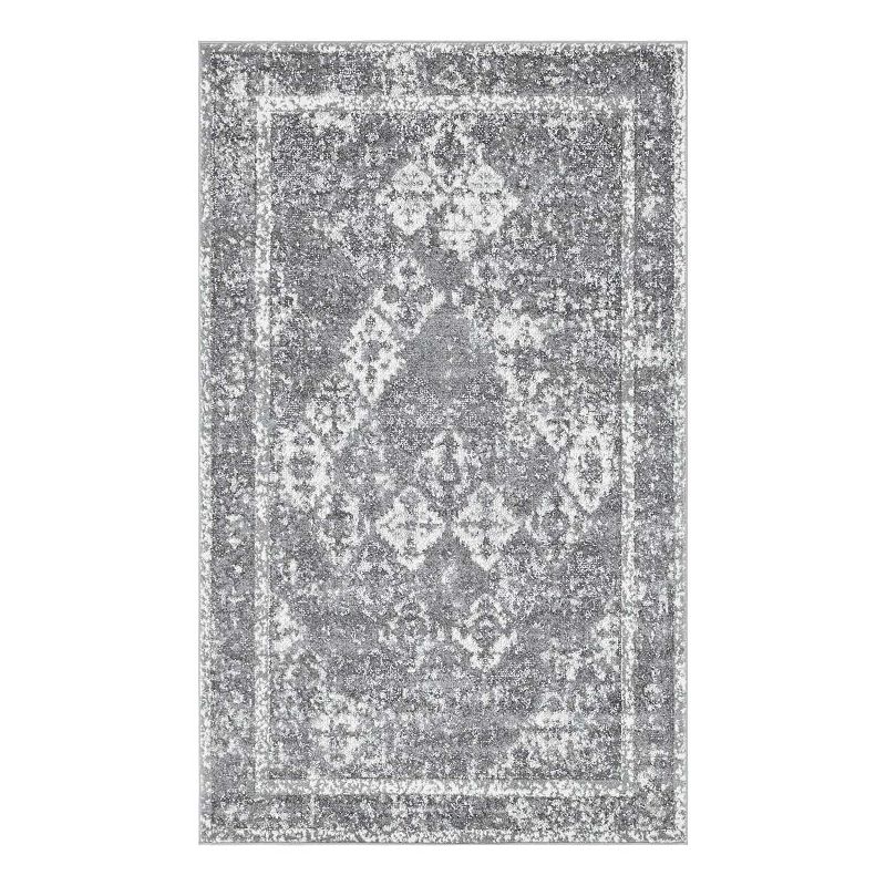 Unique Loom Gabrieli Rosso Rug, Grey, 8Ft Rnd