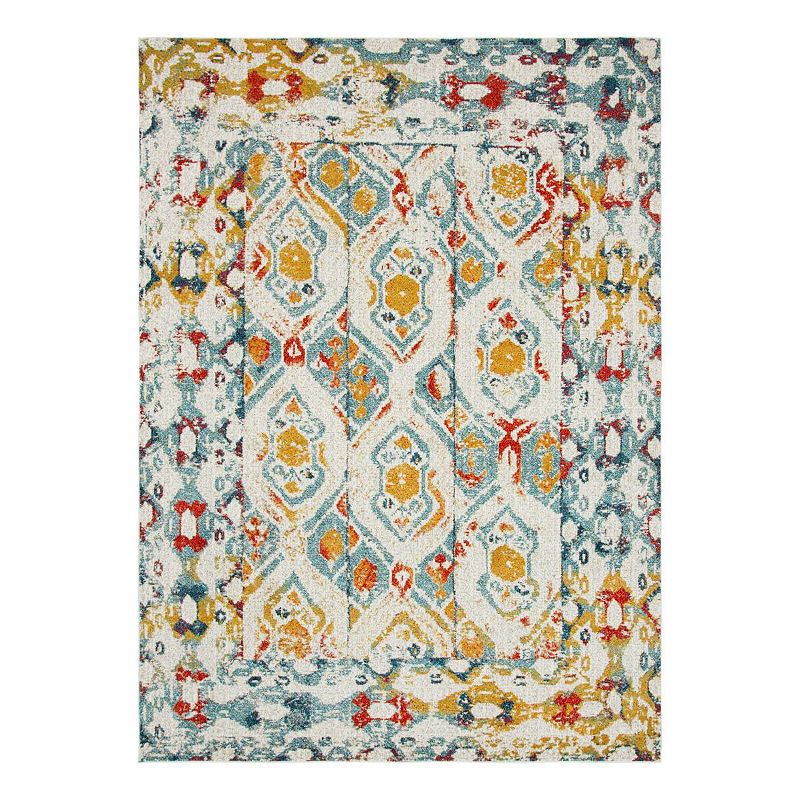 Unique Loom Piazza Rosso Rug, Multicolor, 8Ft Rnd