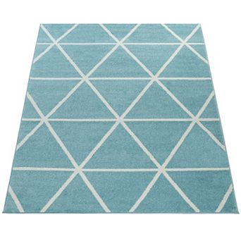 Modern Area Rug for Living Room Geometric Pattern in Pastel Colors