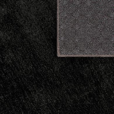 Soft Washable Area Rug with Anti-Slip Backing in solid Colors