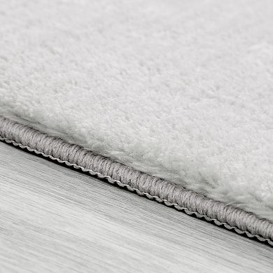 Soft Washable Area Rug with Anti-Slip Backing in solid Colors
