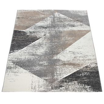 Abstract Area Rug Modern Design with Geometric Pattern