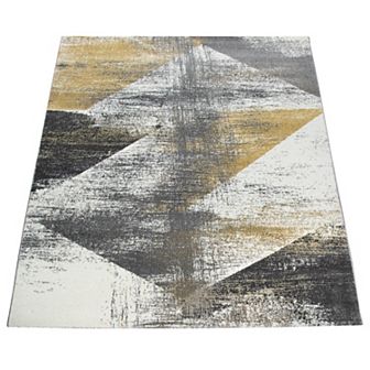 Abstract Area Rug Modern Design with Geometric Pattern